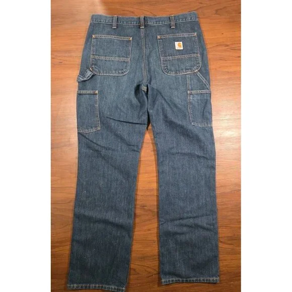 Carhartt Carpenter Jeans Relaxed Fit | Cotton Blend| Denim Men's Actual 38x32 - Picture 3 of 4